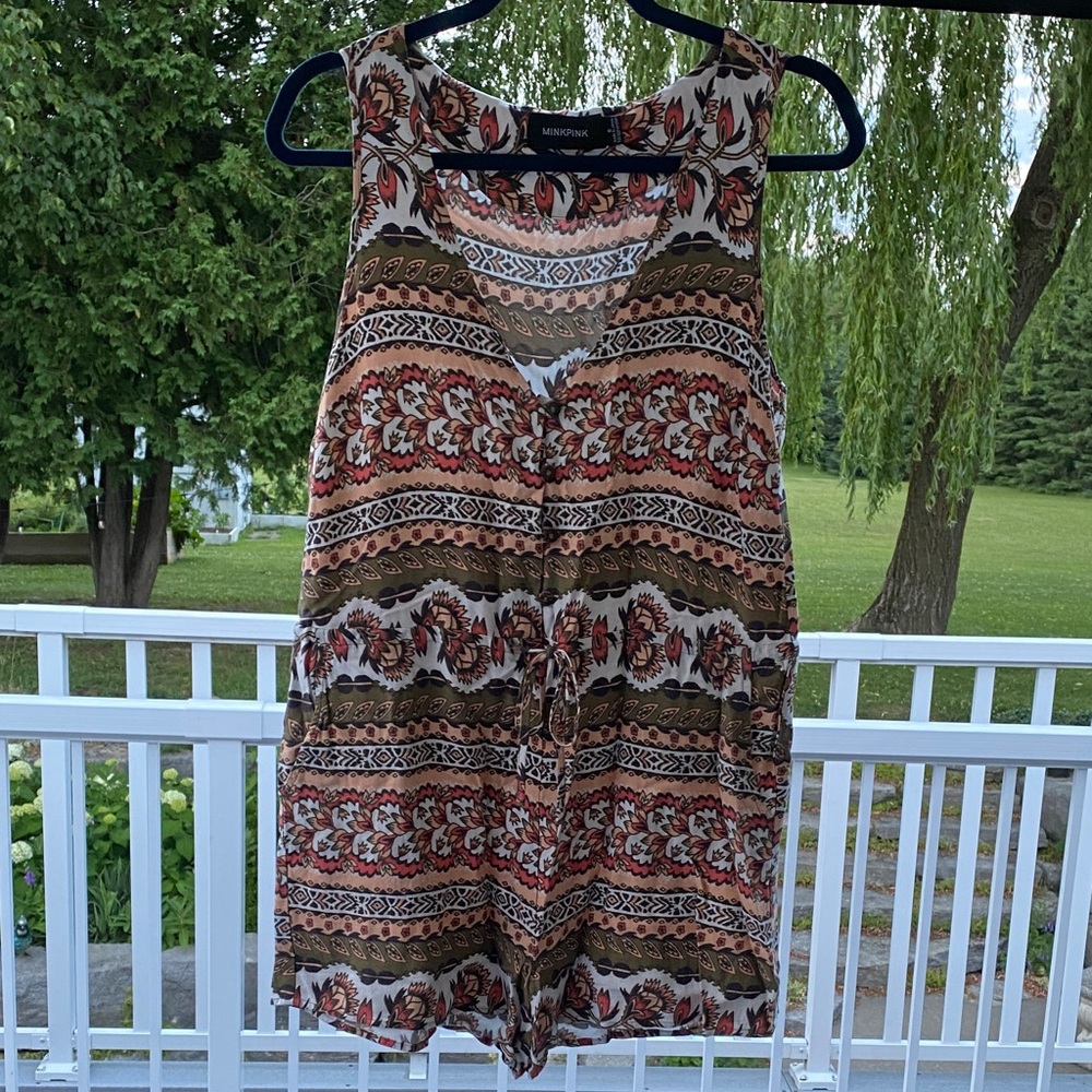 064. Mink pink boho romper